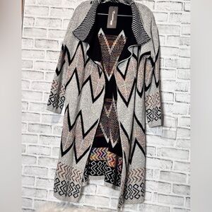 Creation Multicolor Zigzag chevron Cardigan multicolor size S‎ oversized